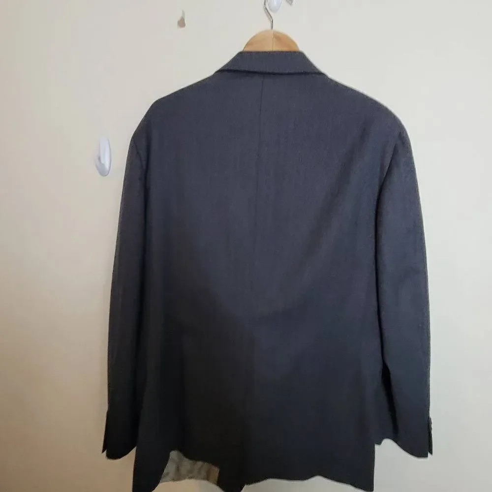 Paul Stuart Grey Wool 2 buton Suit 40  Long